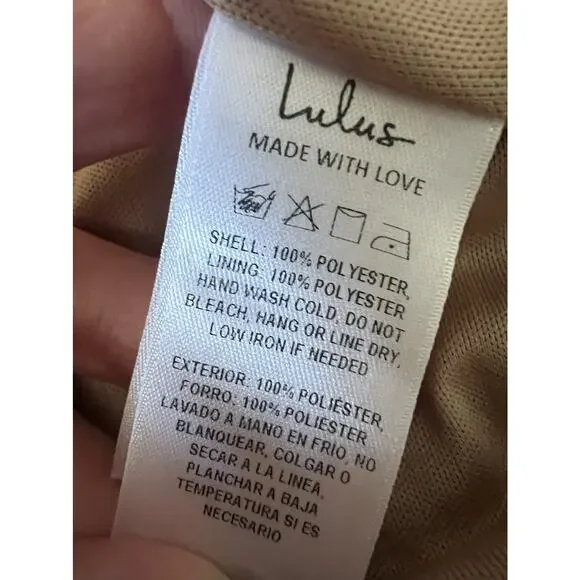 LULUS Chelisa Beige Velvet Floral Ruffled Bustier Strapless Maxi Dress Sz S NWT - Picture 12 of 14